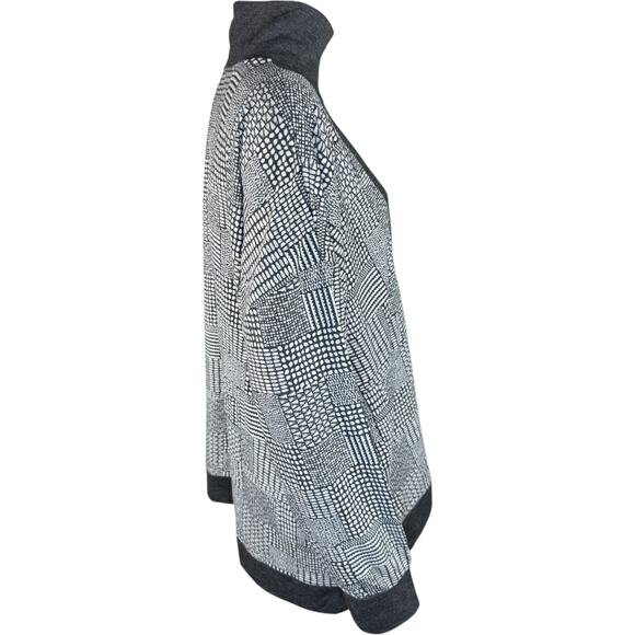 Cuddl Duds Comfortwear Half-Zip Henley Pullover CharclWoodBlock 1X NWOT Fall - Picture 6 of 10